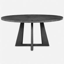 Uttermost 24279 - Pulsar Round Gray Walnut Dining Table