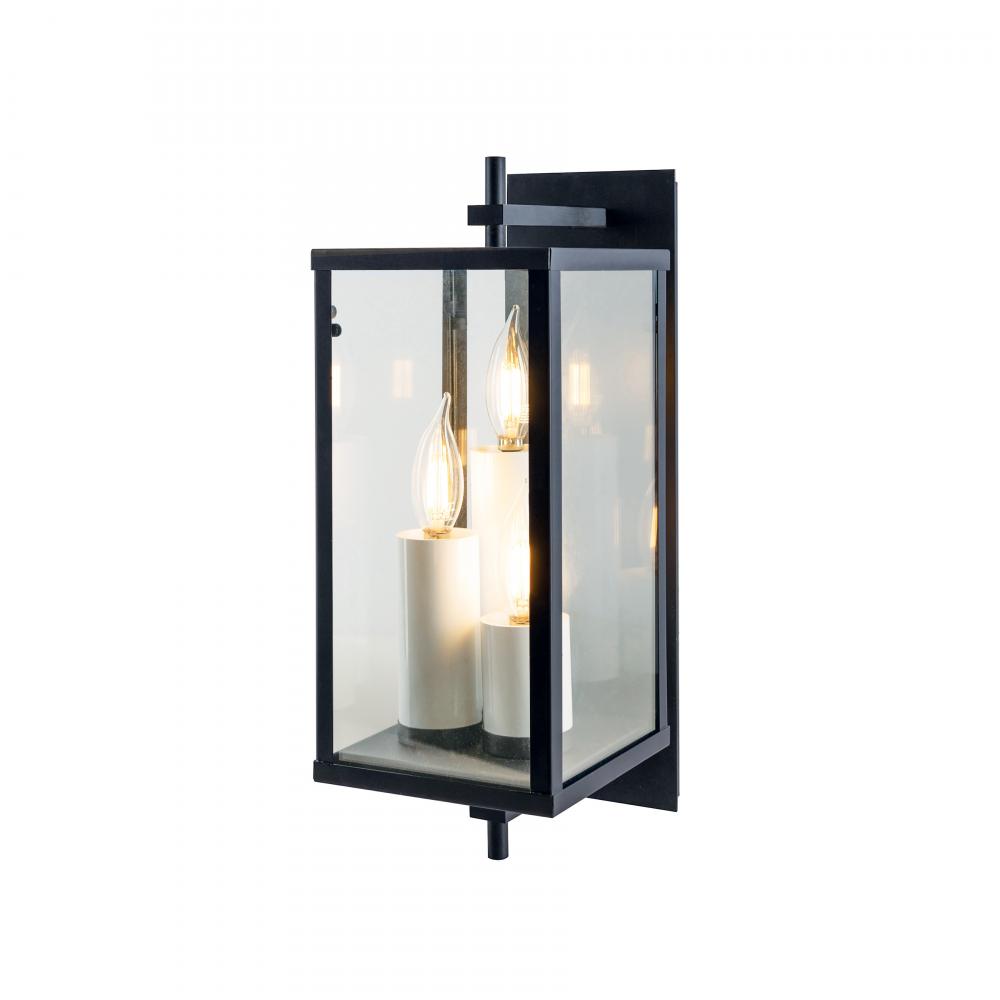 Back Bay 16.75'' High 3-Light Outdoor Sconce - Matte Black