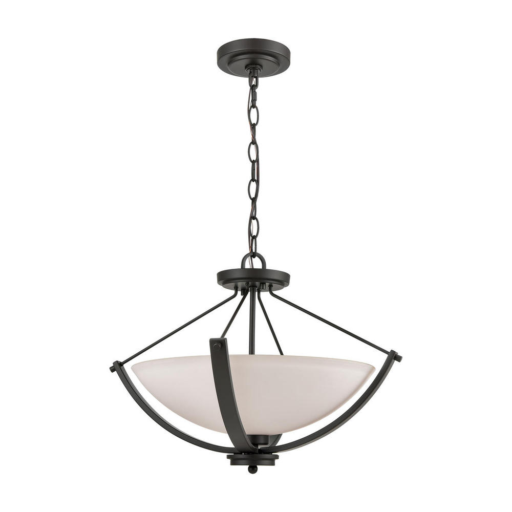 Thomas - Casual Mission 20'' Wide 3-Light Semi Flush Mount - Oil Rubbed Bronze