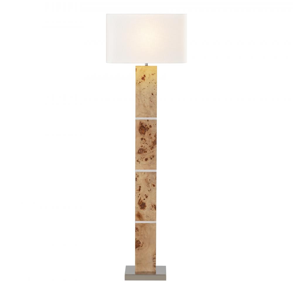 Cahill 63'' High 1-Light Floor Lamp - Natural Burl