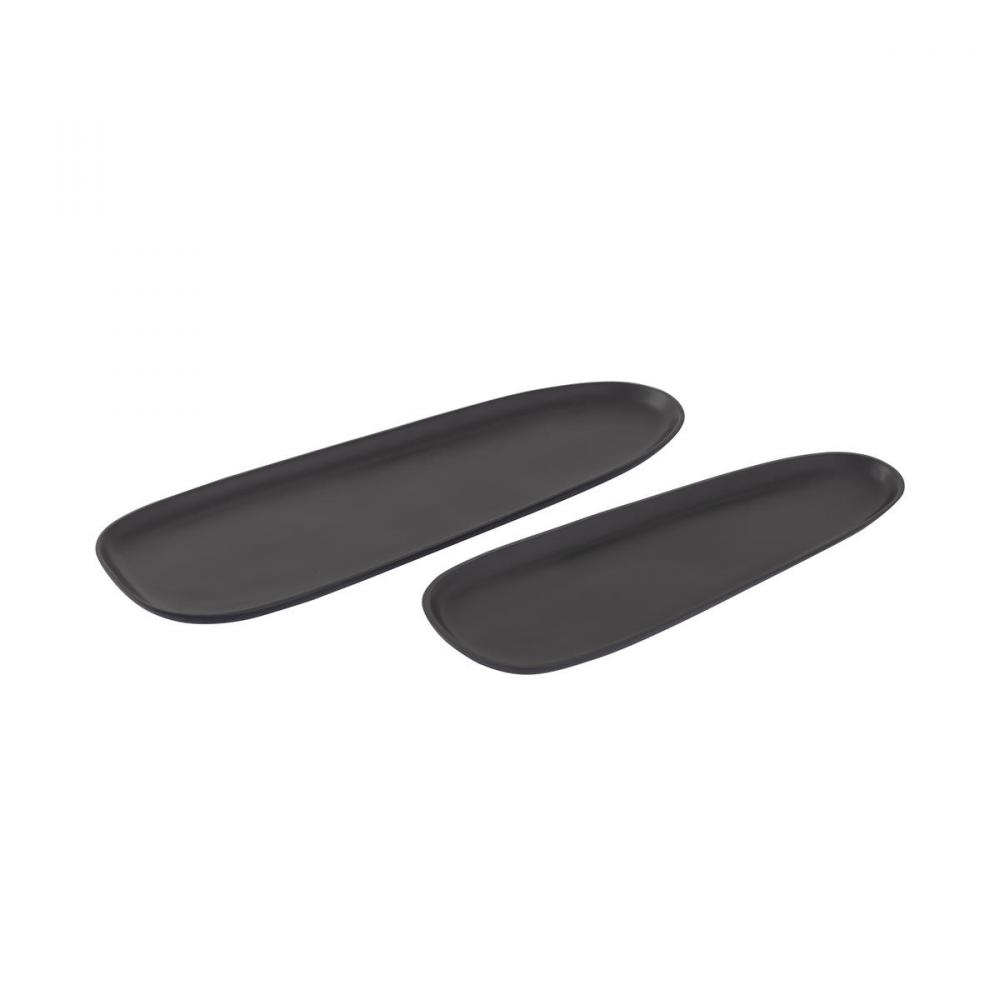 Blain Tray - Set of 2 Matte Black (2 pack)