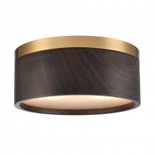 ELK Home 82333/2 - Engel 12'' Wide 2-Light Flush Mount - Satin Brass with Ebony