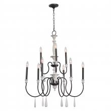 ELK Home 90202/9 - Brownell 30'' Wide 9-Light Chandelier - Anvil Iron