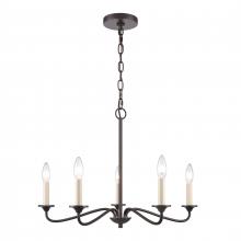 ELK Home EC89687/5 - Quinn 24'' Wide 5-Light Chandelier - Old Bronze