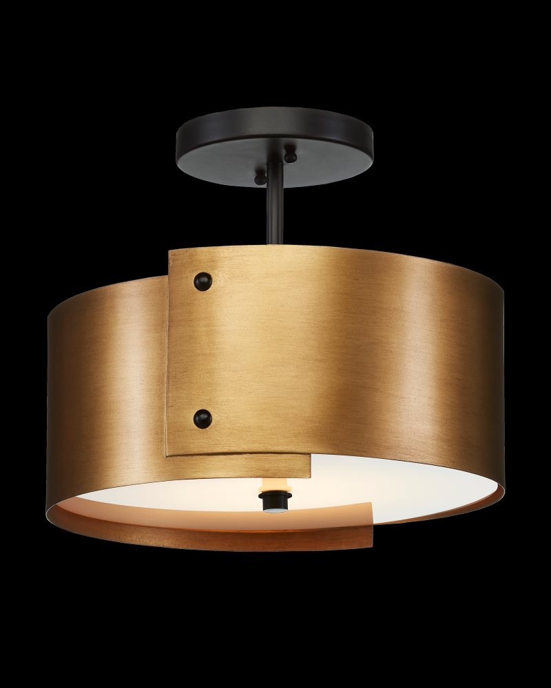 Ritsu Brass Semi-Flush Mount